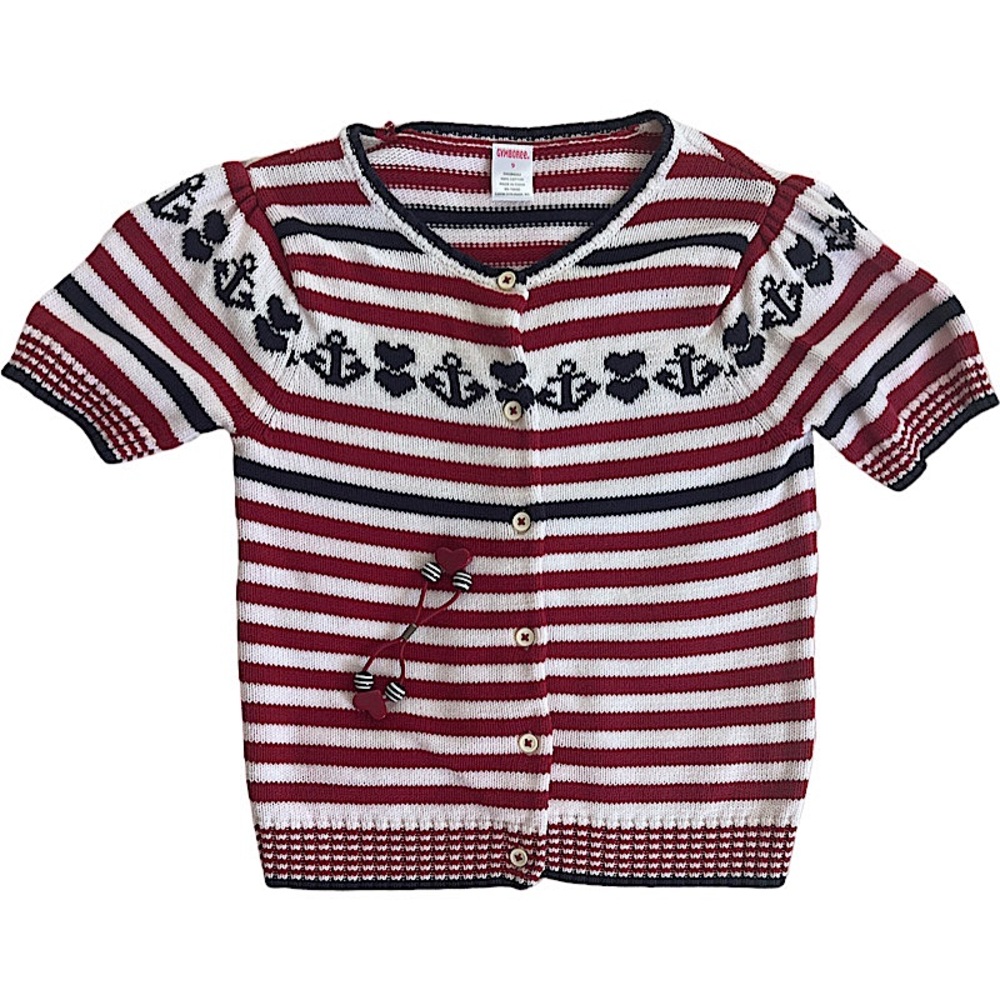 Gymboree Bon Voyage Striped Anchor Sweater
